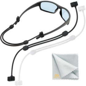 Glasses Strap Sunglass Holder M 13 inch Adjustable Eyeglasses Strap Silicone Sunglasses Strap for Men Women Eye Glasses String Strap Lanyard 2 Co