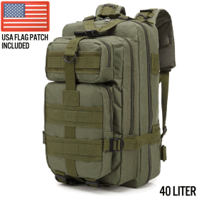 Xg-Mb40 - Large Tactical Backpack Survival Bag (40 Liter) (Product Color: Army Green)