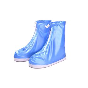 Rain Shoe Covers, Waterproof Shoe Covers for Men Women, Reusable Galoshes Overshoes (Color: Blue, size: 2XL)