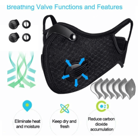 Anti-Verschmutzung Halb Gesicht Staub Maske Respirator Gesichtsschutz Mit Filter (Quantity: 1 set)