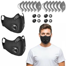 Anti-Verschmutzung Halb Gesicht Staub Maske Respirator Gesichtsschutz Mit Filter (Quantity: 2 sets)